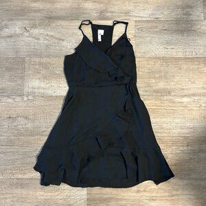 Alya Black Cocktail Above Knee Dress Small